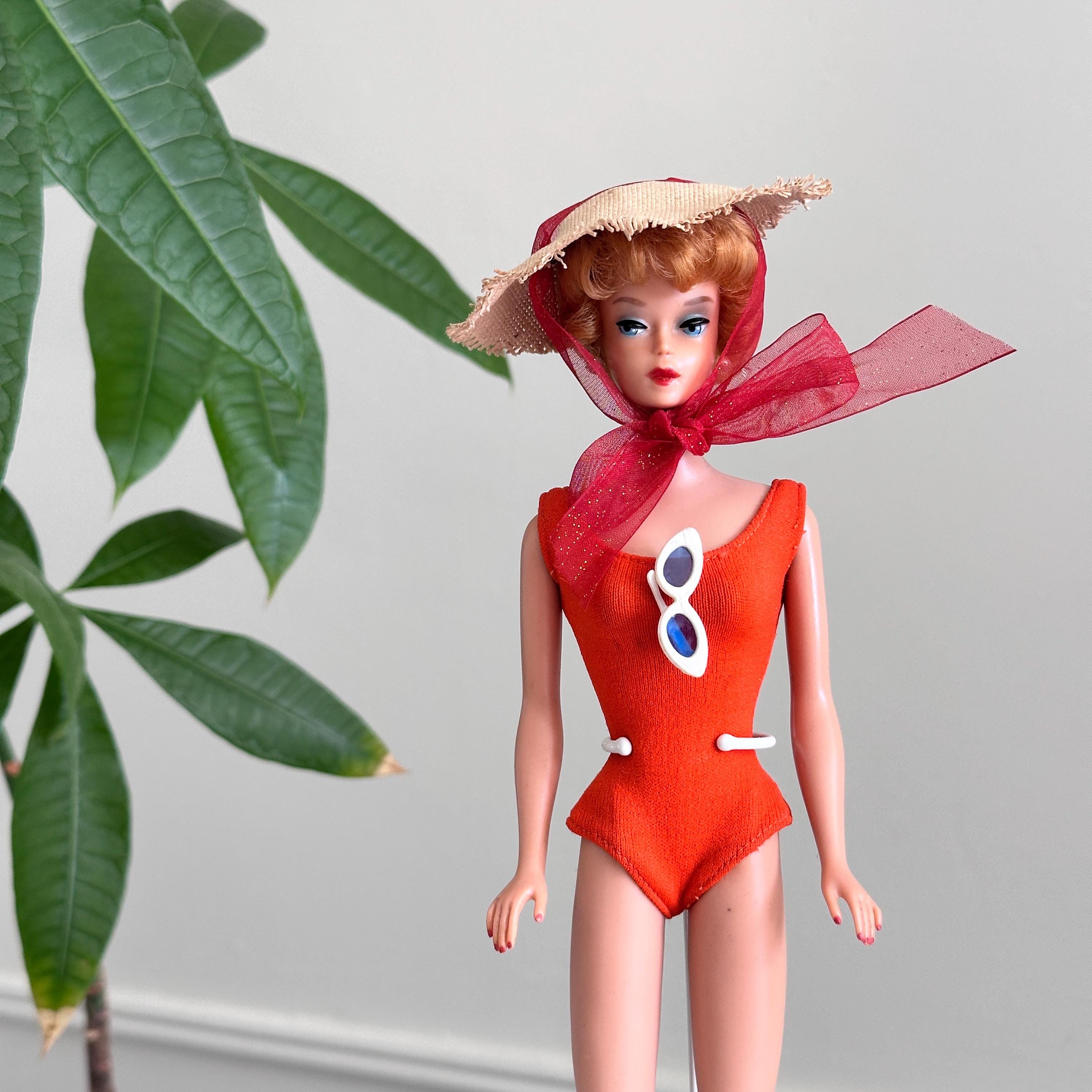 RESERVED Vintage 1961 Ash Honey Blond Bubble Cut Barbie Doll in 