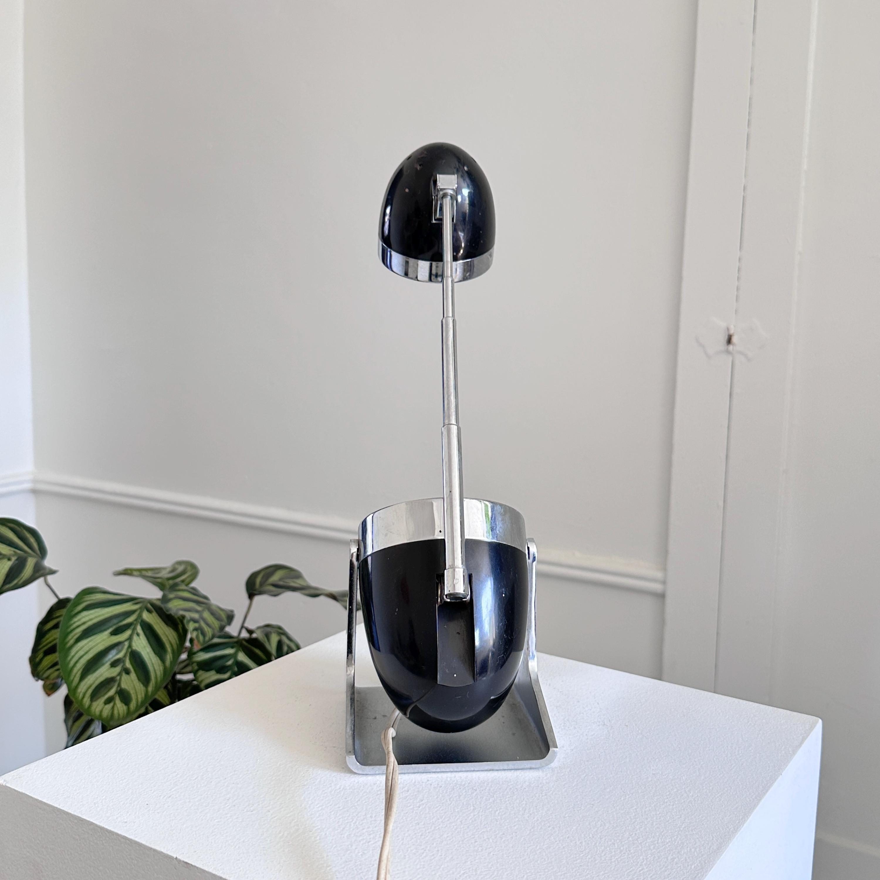 HAMILTON INDUSTRY 照明　アンティーク Vintage 1950s Hamilton Industries Bullet Space Age Black Chrome