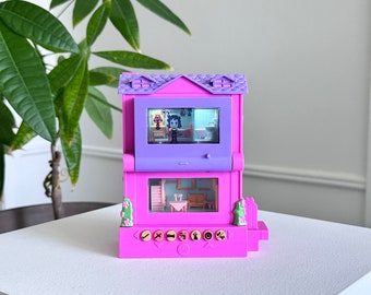 RARE vintage 2006 Pixel Chix Mattel interactive toy Loft Love Shop pink purple 2 story house working electronic digital pet Tamagotchi