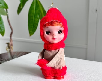 Vintage 1968 Ideal Rally Flatsy Doll With Lime Green Hair in