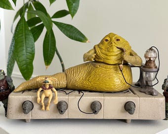 Complete 1983 Jabba the Hutt Throne Room Playset + 2 Gamorrean