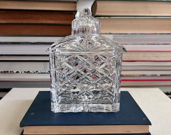 Gorham Crystal House Candy Dish, Full Lead Crystal Trinket Box, Germany