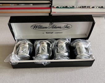 Vintage Towle Paddenstoel Peper- en Zoutstel verzilverd set van 4 in doos