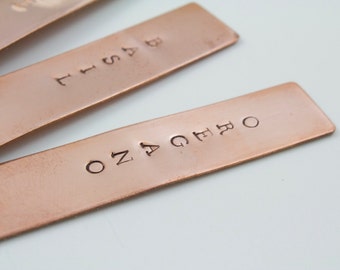 Pure Copper Herb Markers - Plant Stakes, Garden Stakes