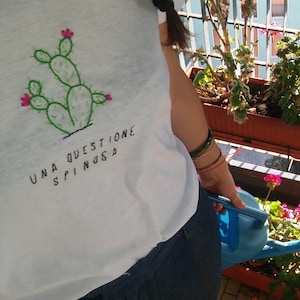 Hand Embroidery T-shirt _ Hand Embroidered T-shirt _ A Thorny Question