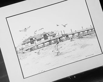 Johnnie Mercer&#39;s Pier | Wrightsville Beach |  Fine art Print | Paper or Canvas