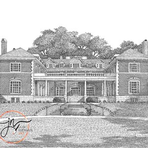 Custom Pen and Ink | House Portrait | Detailed Home Drawing Commission ...