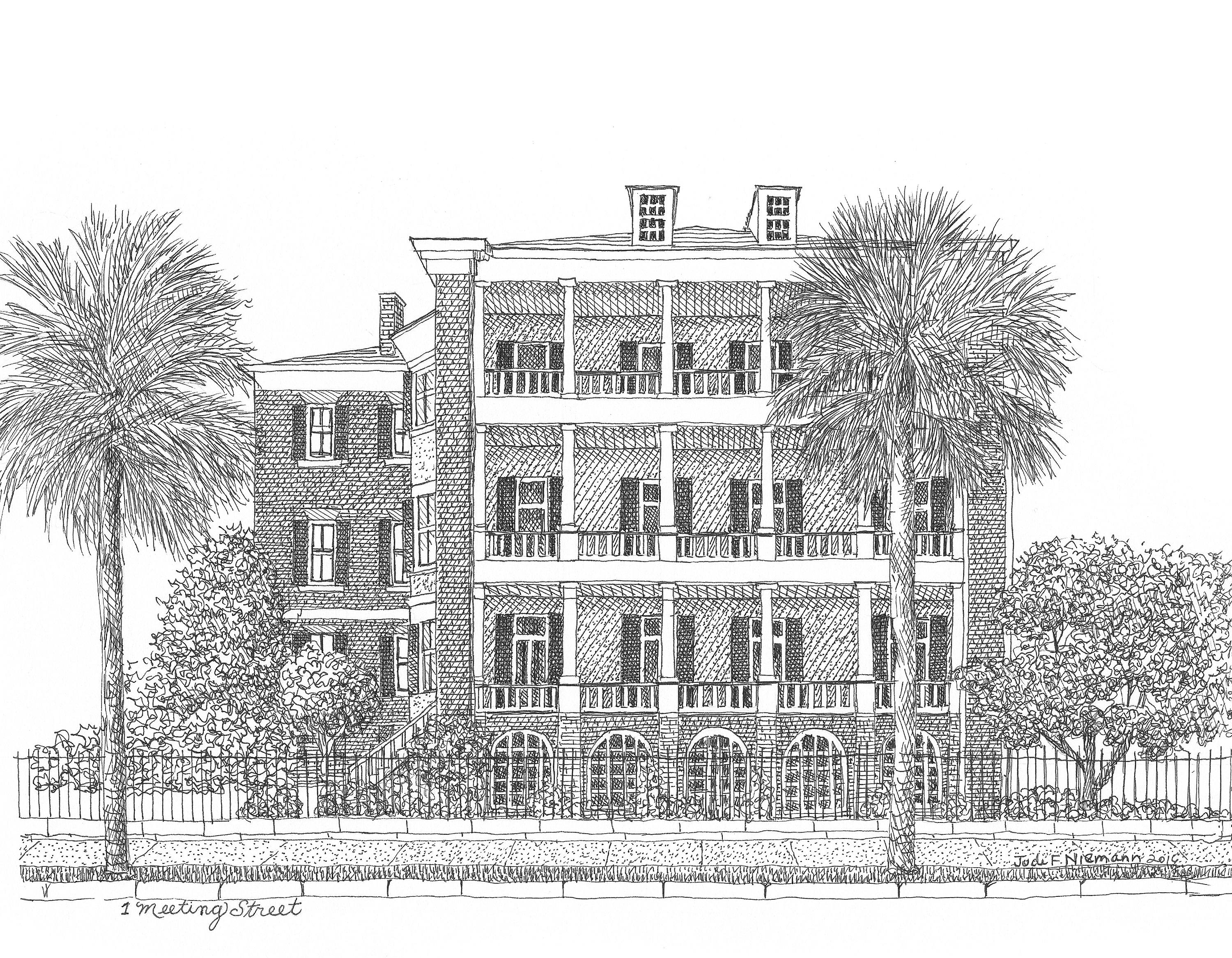Custom Pen and Ink | House Portrait | Detailed Home Drawing Commission ...
