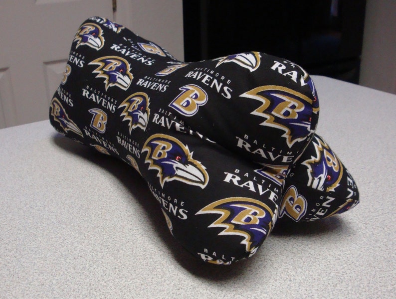 Baltimore Ravens Dog Bone Shaped Contoured Neck Pillow Black Etsy