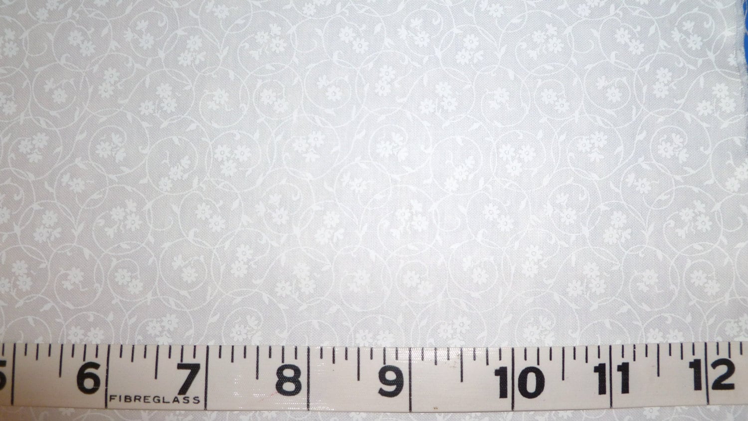 Quilt Cotton Fabric White on White Floral Prints Tone on Tone Etsy