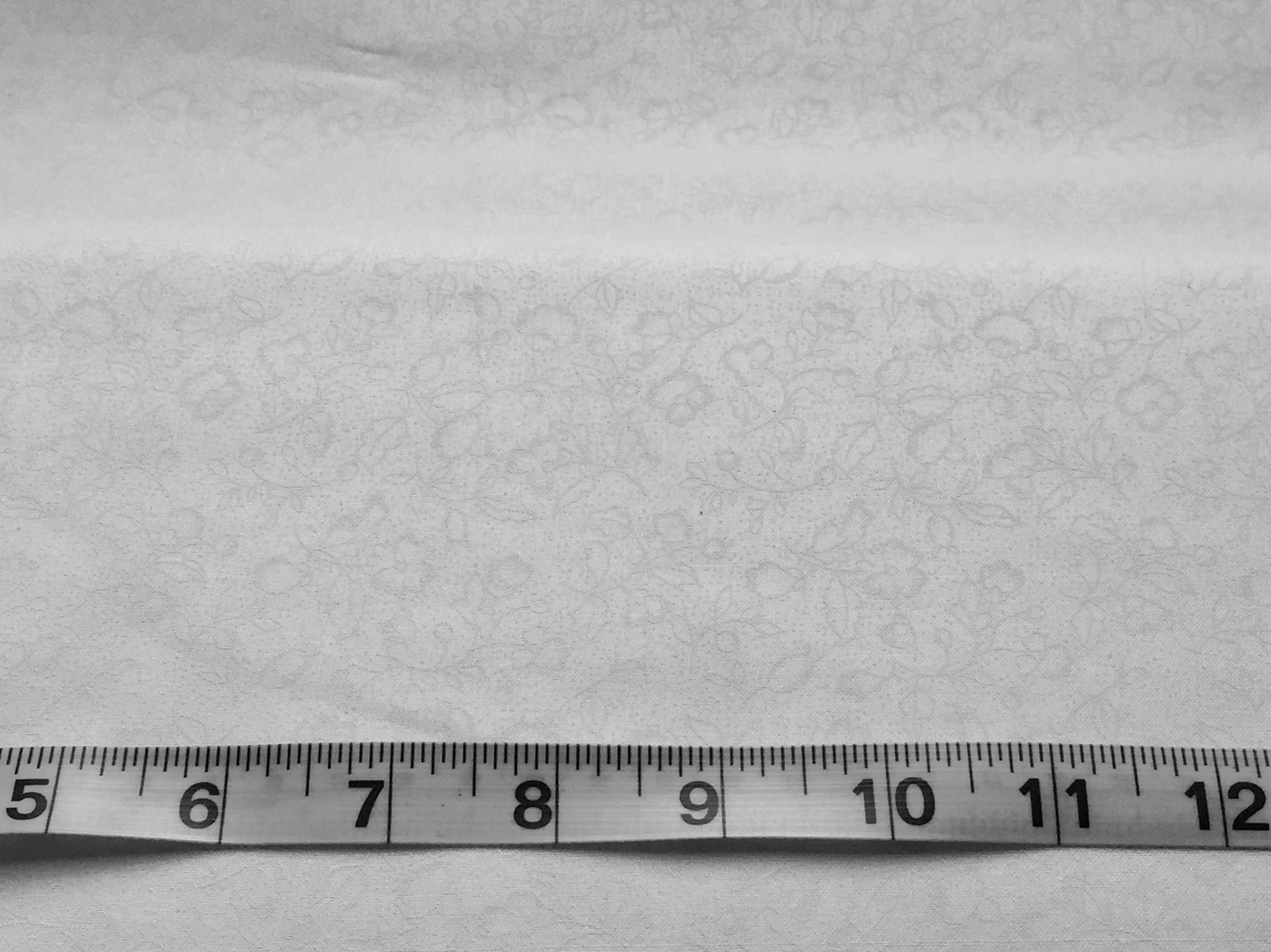 Quilt Cotton Fabric White on White Floral Tone on Tone 3000 Etsy