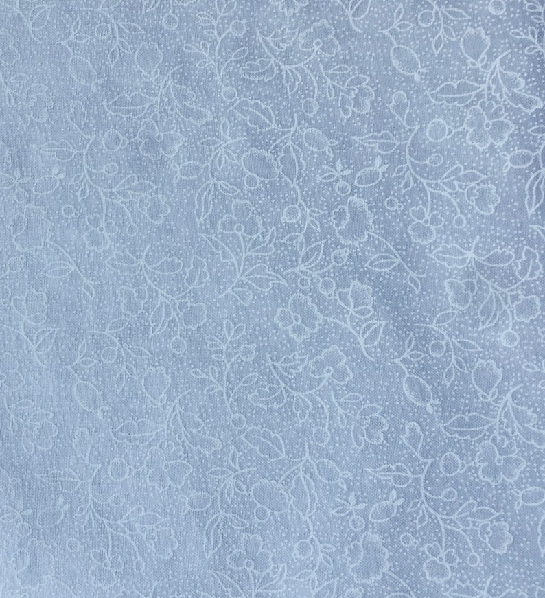 Quilt Cotton Fabric White on White Floral Tone on Tone 3000 Sew Craft