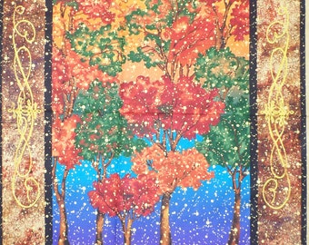 Changing Seasons by Ra Gregg for Paintbrush 120-1022 Cotton Fabric Panel 24" x 44"