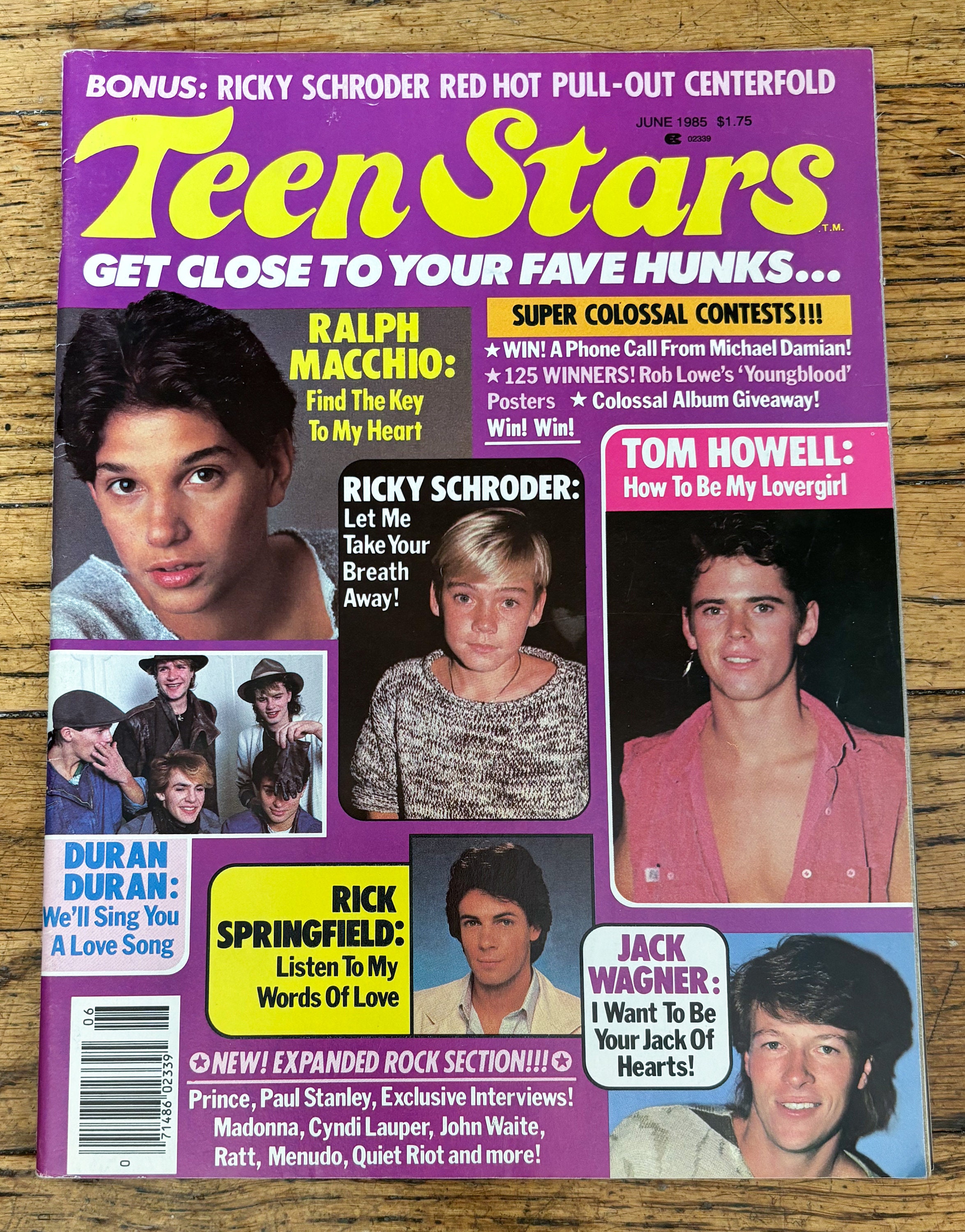 teenstarsmagazine Teen Stars Magazine June 1985 Ricky Schroder Centerfold Michael Damien J  Wagner - Etsy