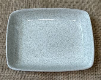 Vintage Glidden Pottery Light Beige Speckled Rectangle Dish #24 Neutral Cottage Core Minimalist Rustic