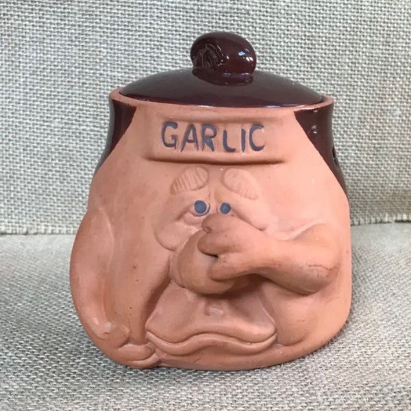 Garlic Jar With Face Etsy