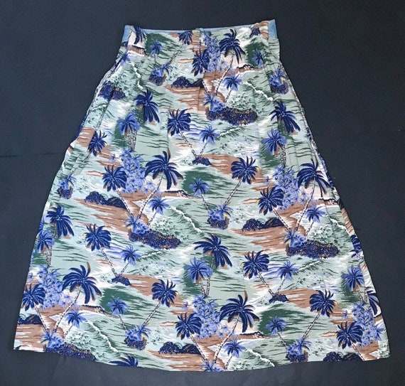 Vintage Button Down Hawaiian Skirt Petites Medium… - image 4