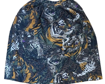 Vintage Tiger Cheetah Skirt Fits XS Small Boho Retro Twee Geek Fun AS IS