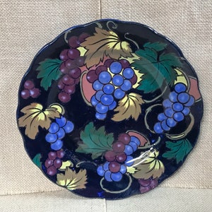 Antique Royal Stanley Ware Jacobean Pattern Ceramic Bowl Grape Motif - Made  in England