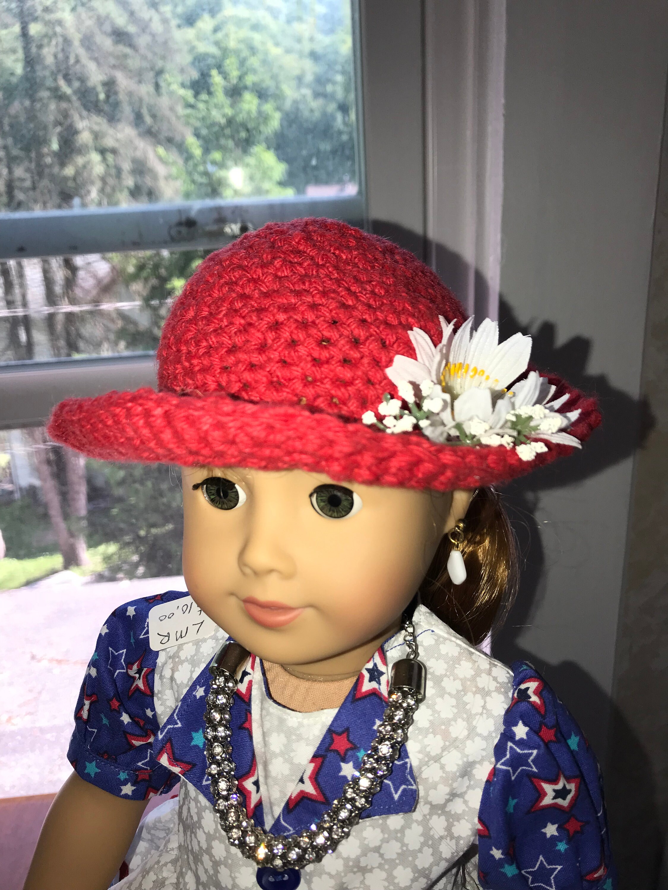 Hand Crocheted American Girl Hat Etsy