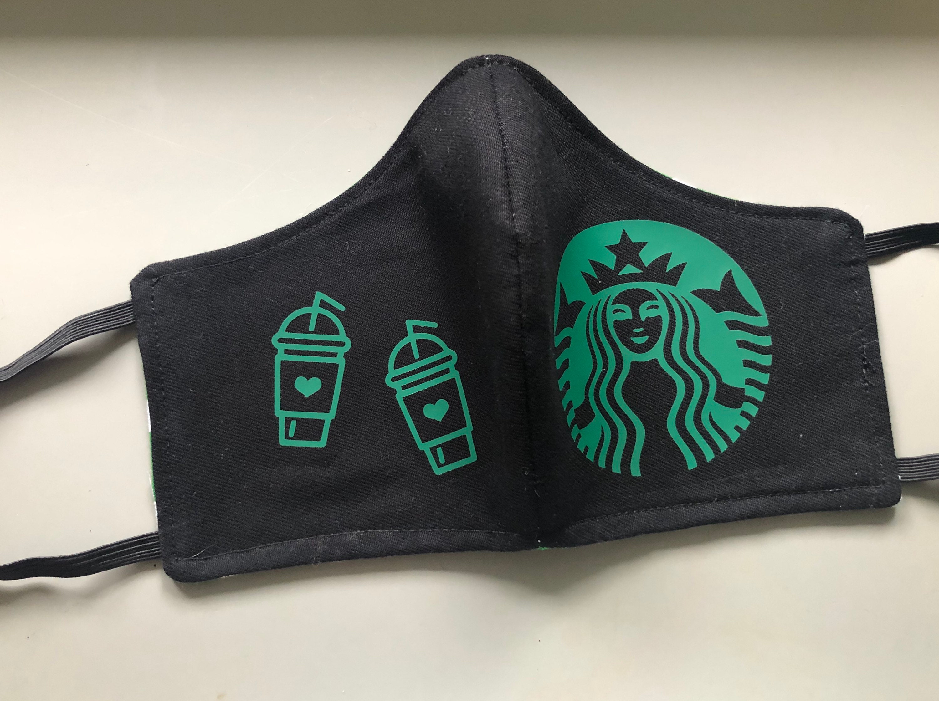 Fabric Face Mask Handmade Face Mask Mask Starbucks Etsy