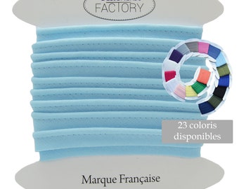 Passepoil coton bleu layette, de belle qualité - passepoil couture bleu layette
