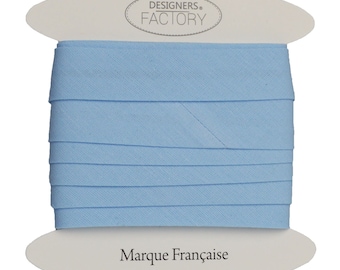 Beautiful Quality baby blue Plain Cotton Bias Binding - Cotton Bias Binding  - available in several colours and two sizes