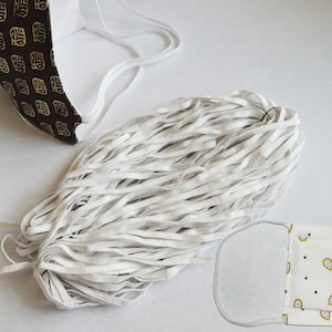 Spezielle elastische weiße Maske - elastische Bandbreite 5mm sehr flexibel und weich, speziell für Komfort am Verschleiß entwickelt.