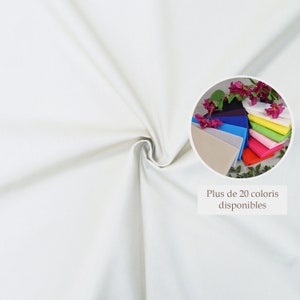 White cotton poplin fabric - sold by piece