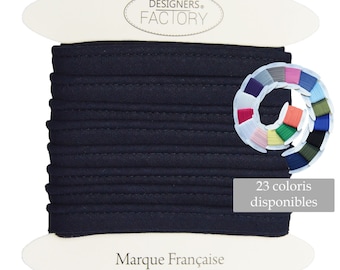 Dark blue cotton flanged insert piping cord - available in several colours - Flanged piping cord for cushions