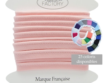 Pink cotton flanged insert piping cord - available in several colours - Flanged piping cord for cushions