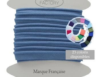 indigo blue cotton flanged insert piping cord - available in several colours - Flanged piping cord for cushions