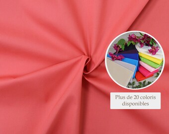 Poplin cotton fabric Raspberry pink - 100% cotton Raspberry pink fabric sold by piece, ideal for all your sewing projects