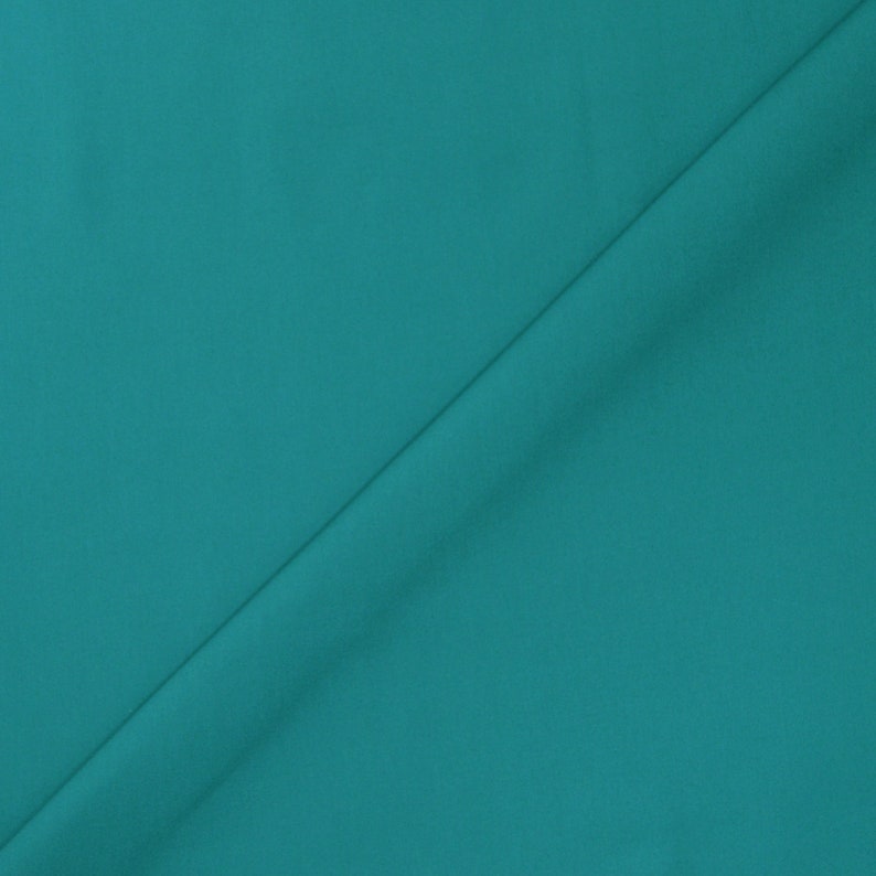 Coupon tissu popeline 100% coton vert canard Tissu coton canard Popeline de coton vert canard image 2
