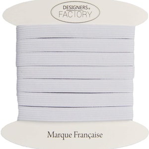 Ruban élastique couture blanc bande élastique couture largeur 8mm de belle qualité image 1