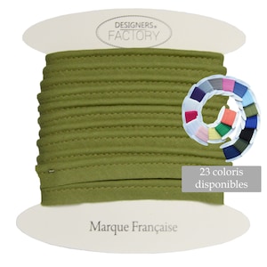 Olive cotton flanged insert piping cord - available in several colours - Flanged piping cord for cushions