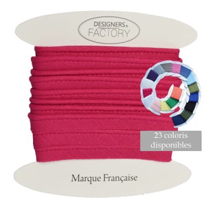 Fuchsia cotton flanged insert piping cord - available in several colours - Flanged piping cord for cushions
