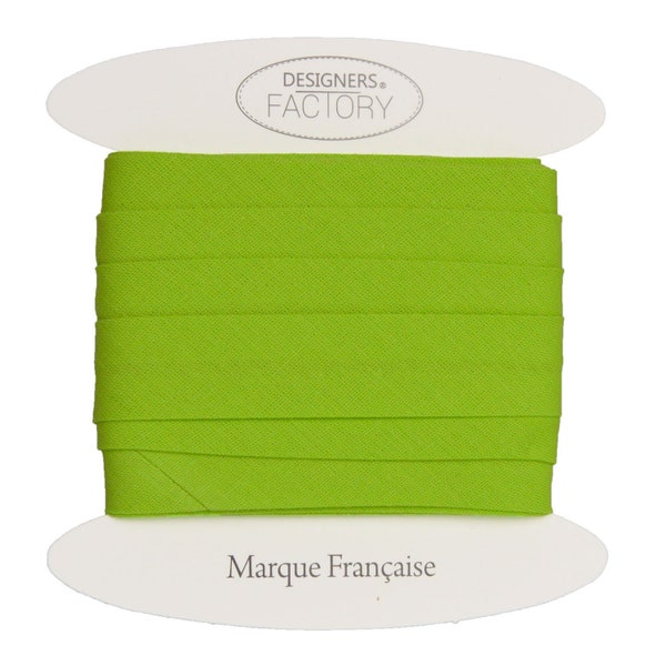 Beautiful Quality apple green Plain Cotton Bias Binding - Cotton Bias Binding  - available in several colours and two sizes