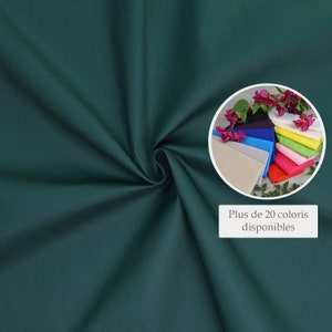 Bottle green cotton poplin fabric - Bottle green cotton fabric 100% cotton sold by coupon, ideal for all your sewing work