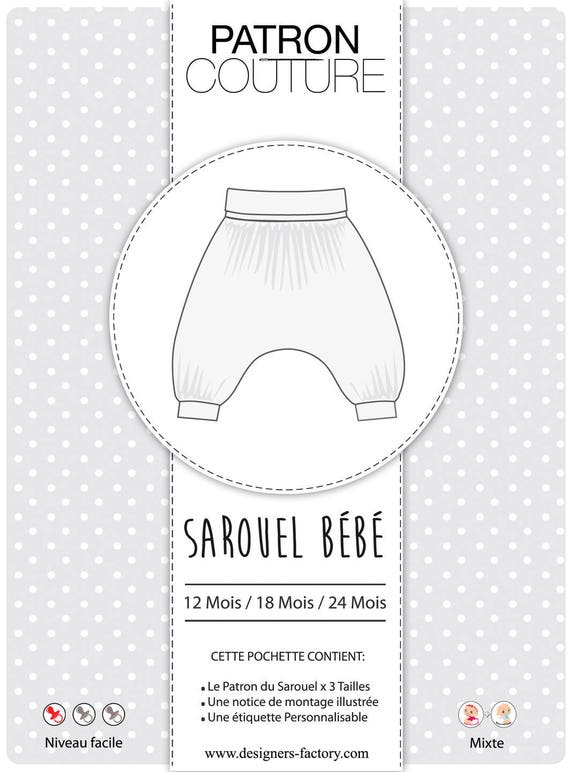 Pack 3 Sizes 12months 18months 24ths Mixed Baby Sarouel Etsy