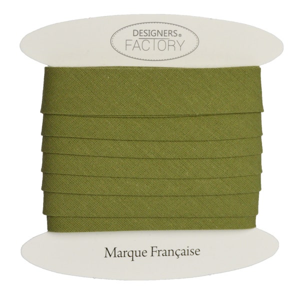 Beautiful Quality olive Plain Cotton Bias Binding - Cotton Bias Binding  - available in several colours and two sizes