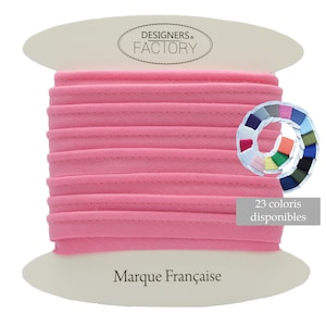 Pink cotton flanged insert piping cord - available in several colours - Flanged piping cord for cushions