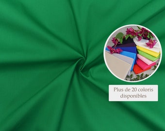 Fir green cotton poplin fabric - 100% fir green cotton fabric sold by coupon, ideal for all your sewing work