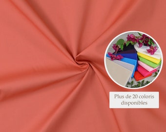 Poplin cotton fabric Brick red - 100% cotton Brick red fabric sold by piece, ideal for all your sewing projects