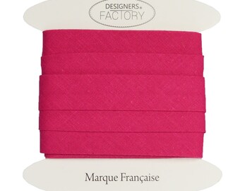 Beautiful Quality fuchsia Plain Cotton Bias Binding - Cotton Bias Binding  - available in several colours and two sizes