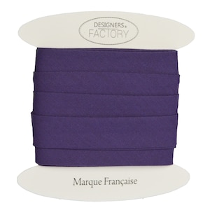 Designers-factory, Cinta al bies de algodón morado - Certificado Oeko Tex - Cose hasta el borde de la tela para obtener bonitos acabados.