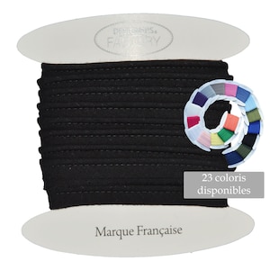 Black Cotton flanged insert piping cord - available in several colours - Flanged piping cord for cushions