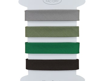 Lot de 4 Biais couture - Plusieurs coloris disponibles - Lot Biais Coton de très belle qualité - 2 mètres par couleur (Lot D)