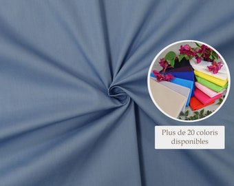 Indigo blue cotton poplin fabric - sold by piece