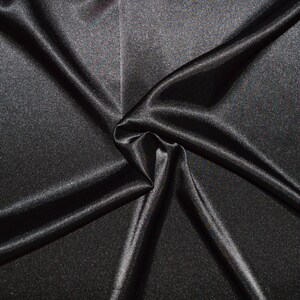 3-metre black satin fabric fabric fluid polyester/elasthanne